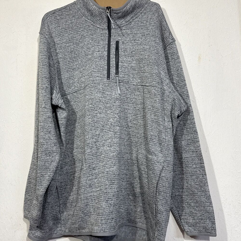 Falls Creek 3XL 3/4 Zip Pullover Heavy Top With Accent Zippers And Side Pockets